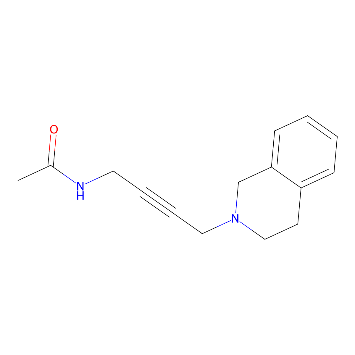 N-[4-(1,2,3,4-tetrahydroisoquinolin-2-yl)but-2-yn-1-yl]acetamide molecular structure, CAS 1396866-91-3
