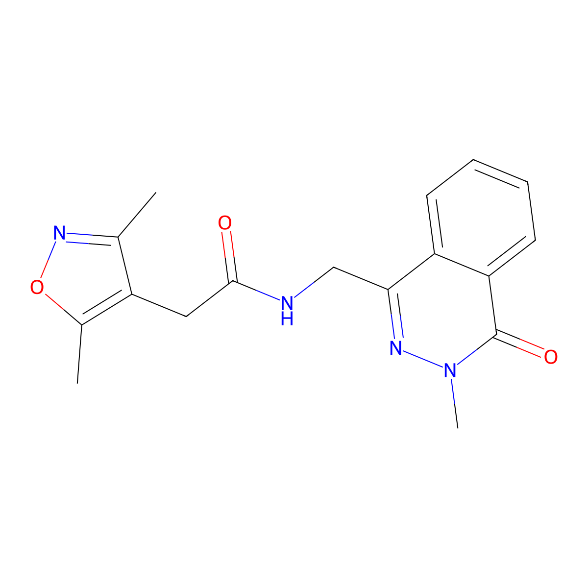 2-(3,5-dimethylisoxazol-4-yl)-N-((3-methyl-4-oxo-3,4-dihydrophthalazin-1-yl)methyl)acetamide molecular structure, CAS 1396866-93-5