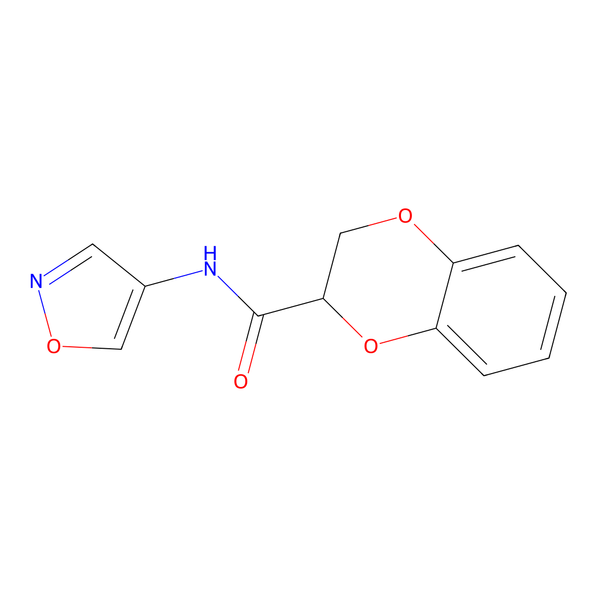 N-(isoxazol-4-yl)-2,3-dihydrobenzo[b][1,4]dioxine-2-carboxamide molecular structure, CAS 1396867-70-1