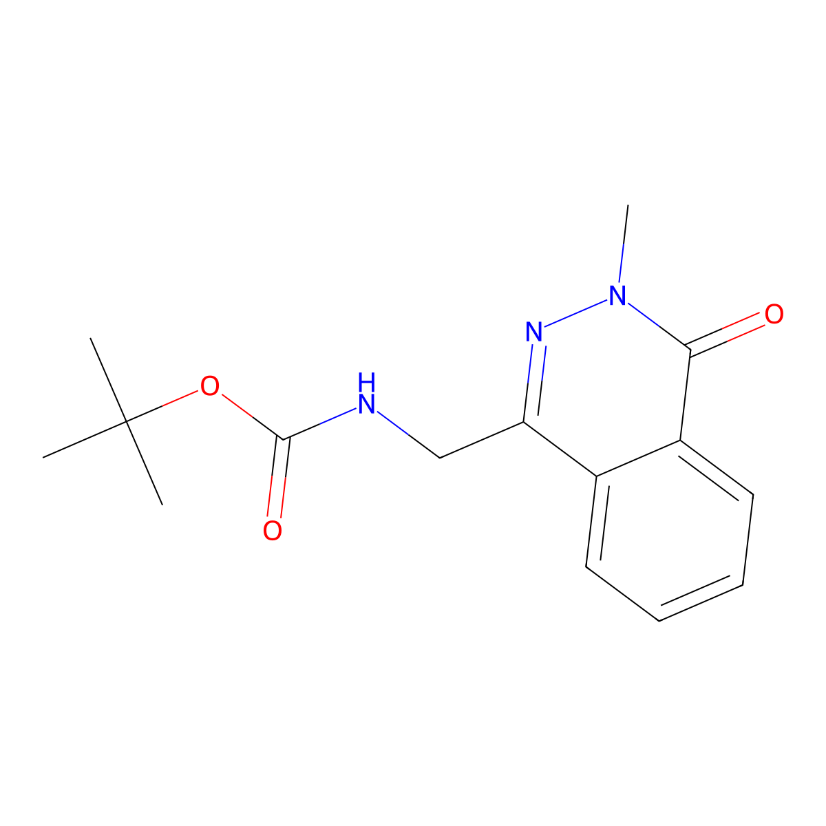 Tert-butyl ((3-methyl-4-oxo-3,4-dihydrophthalazin-1-yl)methyl)carbamate molecular structure, CAS 1396867-73-4