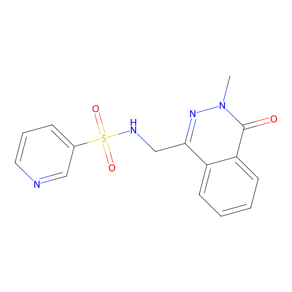 N-[(3-methyl-4-oxo-3,4-dihydrophthalazin-1-yl)methyl]pyridine-3-sulfonamide molecular structure, CAS 1396867-85-8