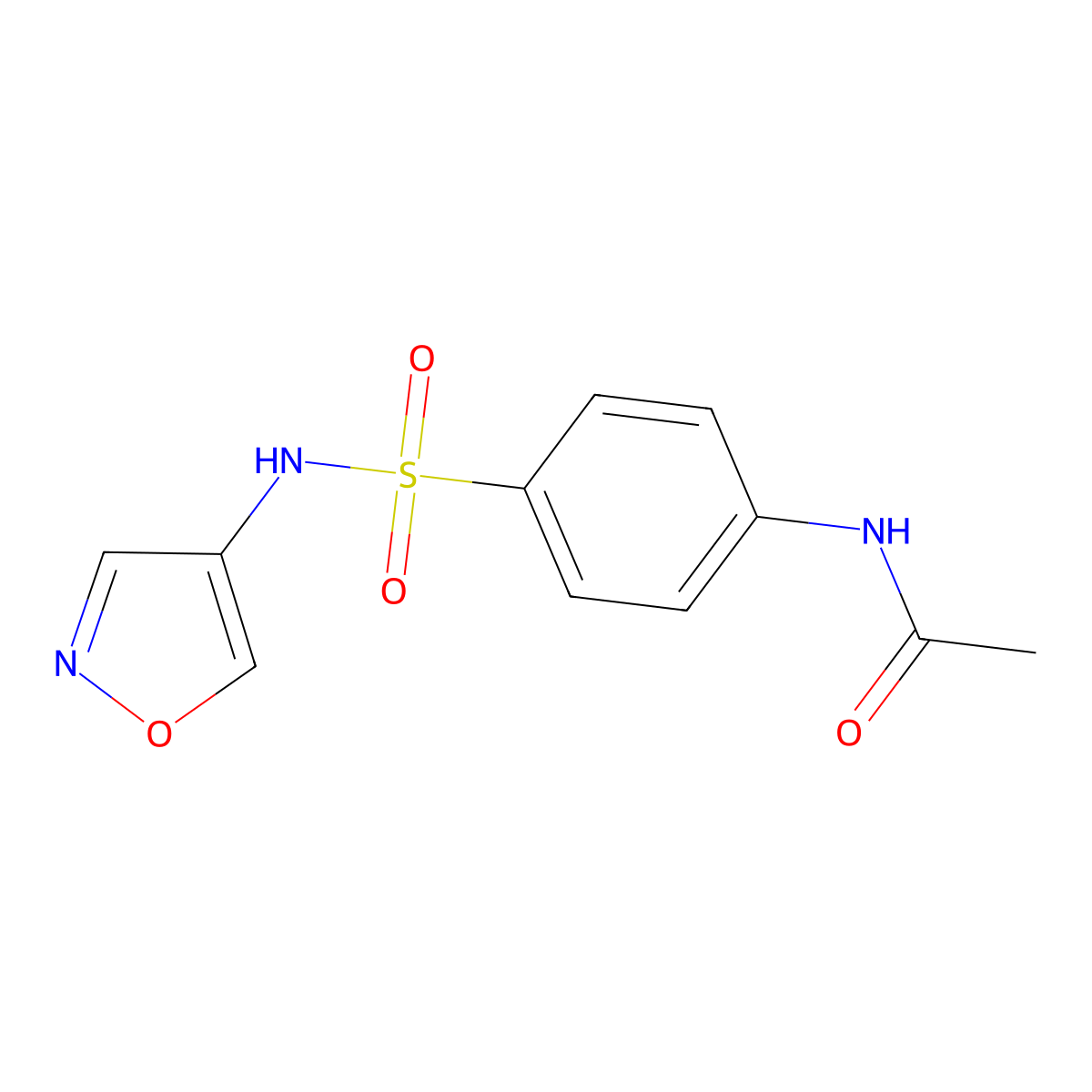 N-(4-(N-(isoxazol-4-yl)sulfamoyl)phenyl)acetamide molecular structure, CAS 1396867-96-1