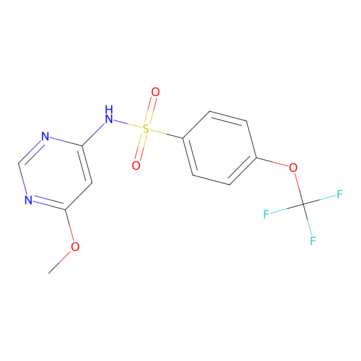 N-(6-methoxypyrimidin-4-yl)-4-(trifluoromethoxy)benzenesulfonamide molecular structure, CAS 1396868-15-7