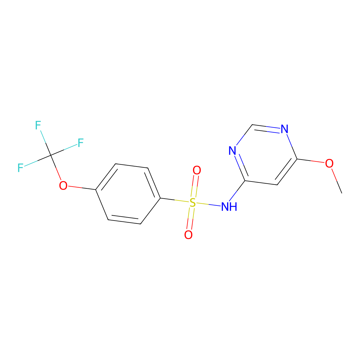 N-(6-methoxypyrimidin-4-yl)-4-(trifluoromethoxy)benzenesulfonamide molecular structure, CAS 1396868-15-7