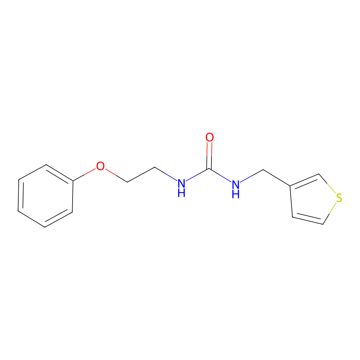 1-(2-Phenoxyethyl)-3-(thiophen-3-ylmethyl)urea molecular structure, CAS 1396868-20-4