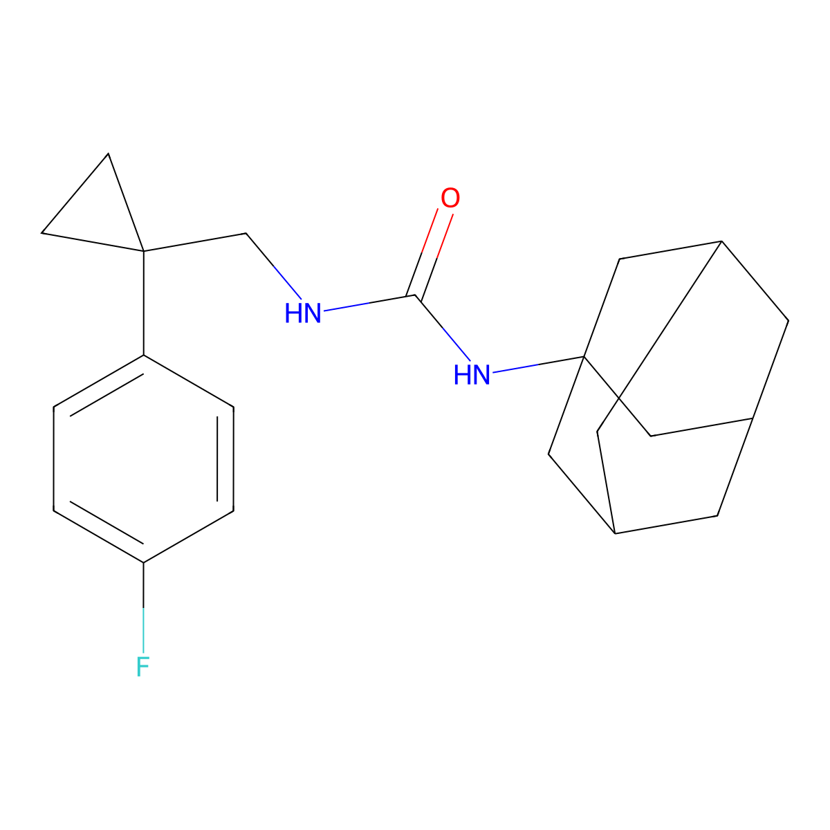 1-(Adamantan-1-yl)-3-{[1-(4-fluorophenyl)cyclopropyl]methyl}urea molecular structure, CAS 1396868-42-0