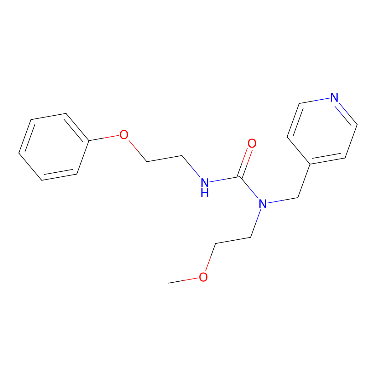 1-(2-Methoxyethyl)-3-(2-phenoxyethyl)-1-(pyridin-4-ylmethyl)urea molecular structure, CAS 1396868-76-0