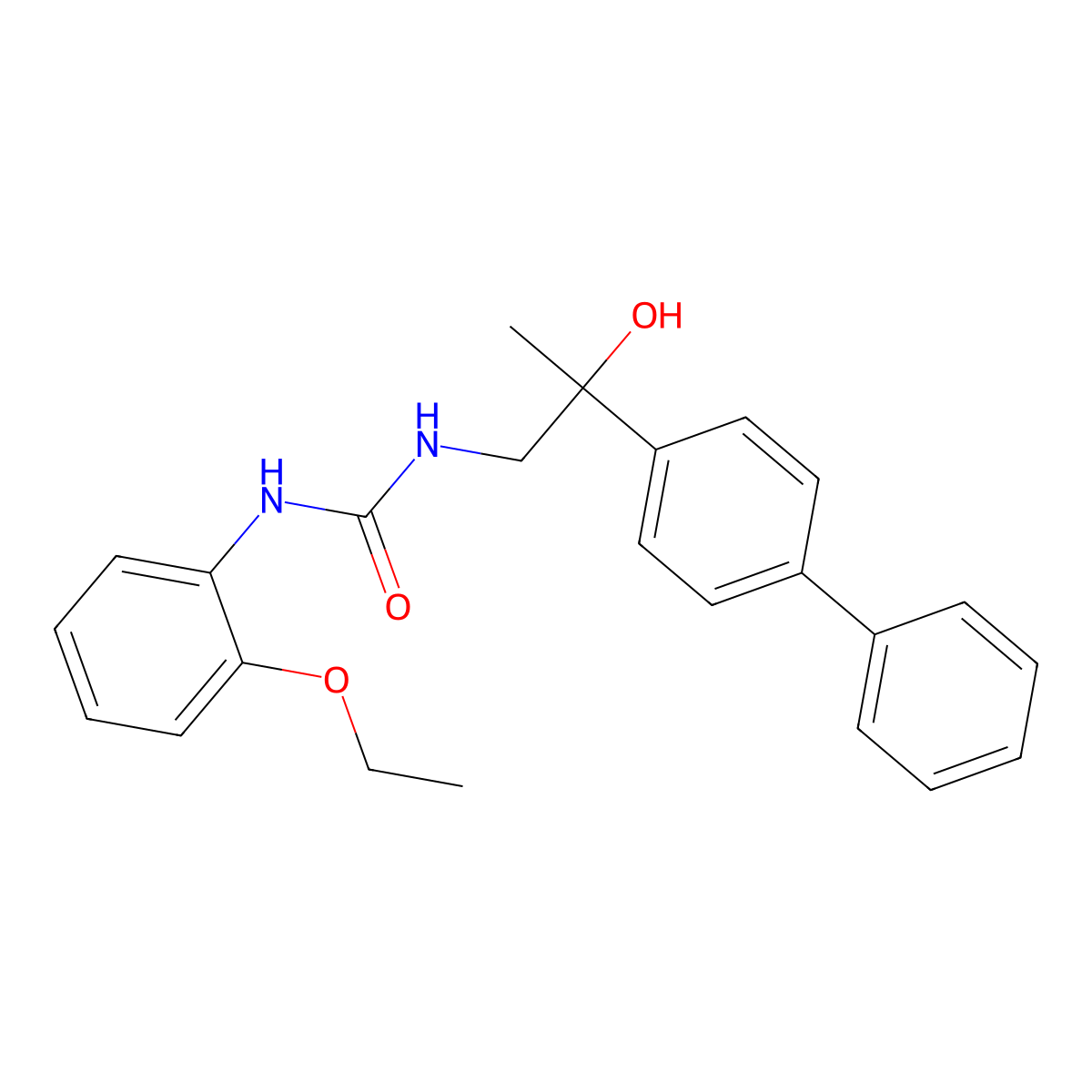 1-(2-{[1,1'-Biphenyl]-4-yl}-2-hydroxypropyl)-3-(2-ethoxyphenyl)urea molecular structure, CAS 1396869-16-1