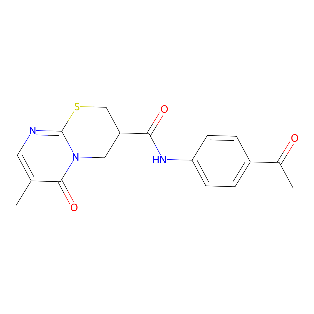 N-(4-acetylphenyl)-7-methyl-6-oxo-2,3,4,6-tetrahydropyrimido[2,1-b][1,3]thiazine-3-carboxamide molecular structure, CAS 1396869-20-7