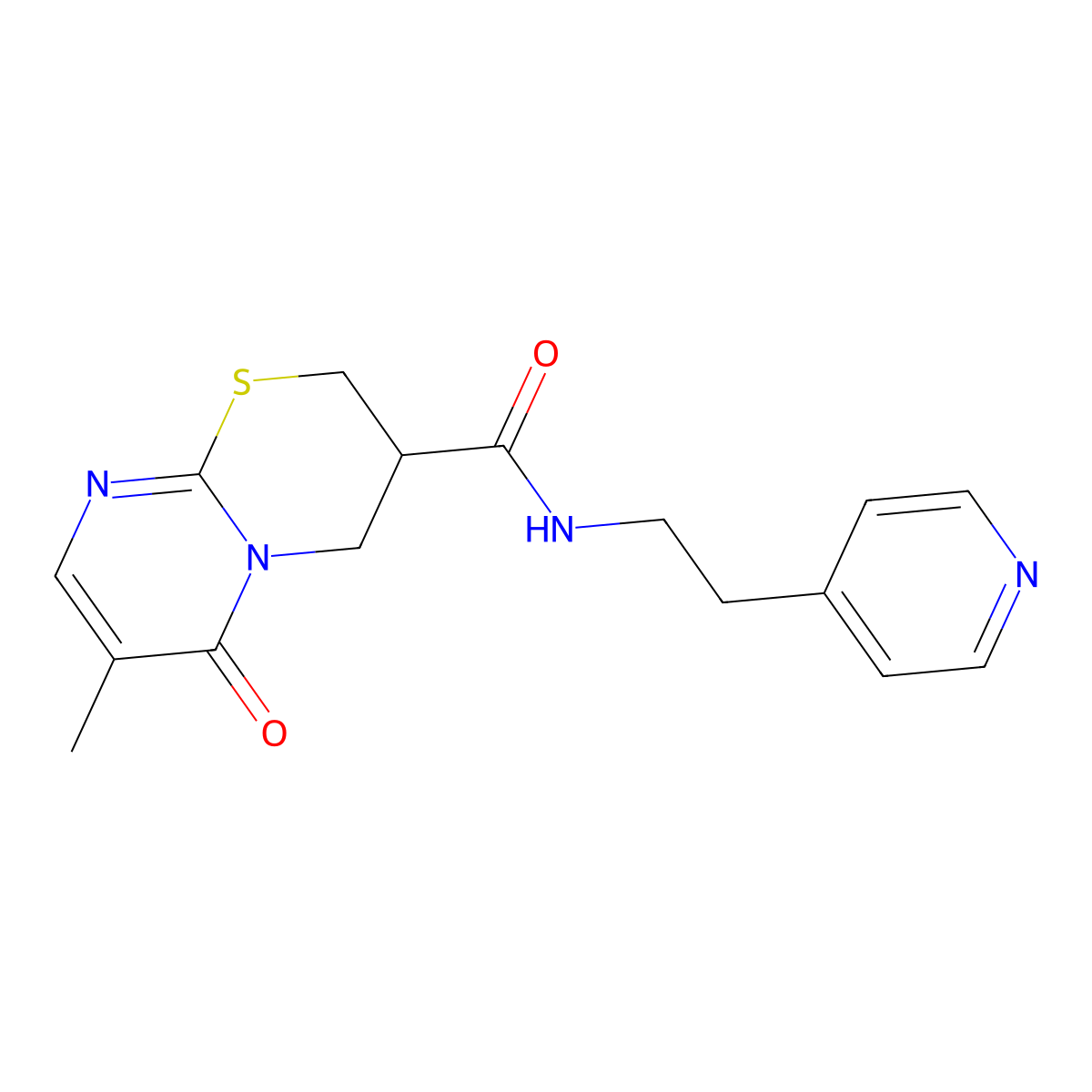 7-methyl-6-oxo-N-(2-(pyridin-4-yl)ethyl)-2,3,4,6-tetrahydropyrimido[2,1-b][1,3]thiazine-3-carboxamide molecular structure, CAS 1396869-41-2