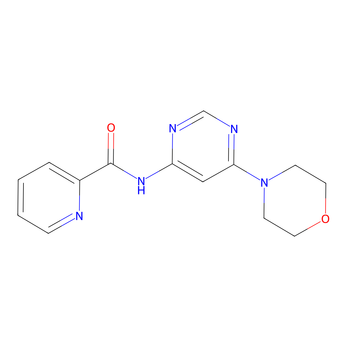 N-(6-morpholinopyrimidin-4-yl)picolinamide molecular structure, CAS 1396869-45-6