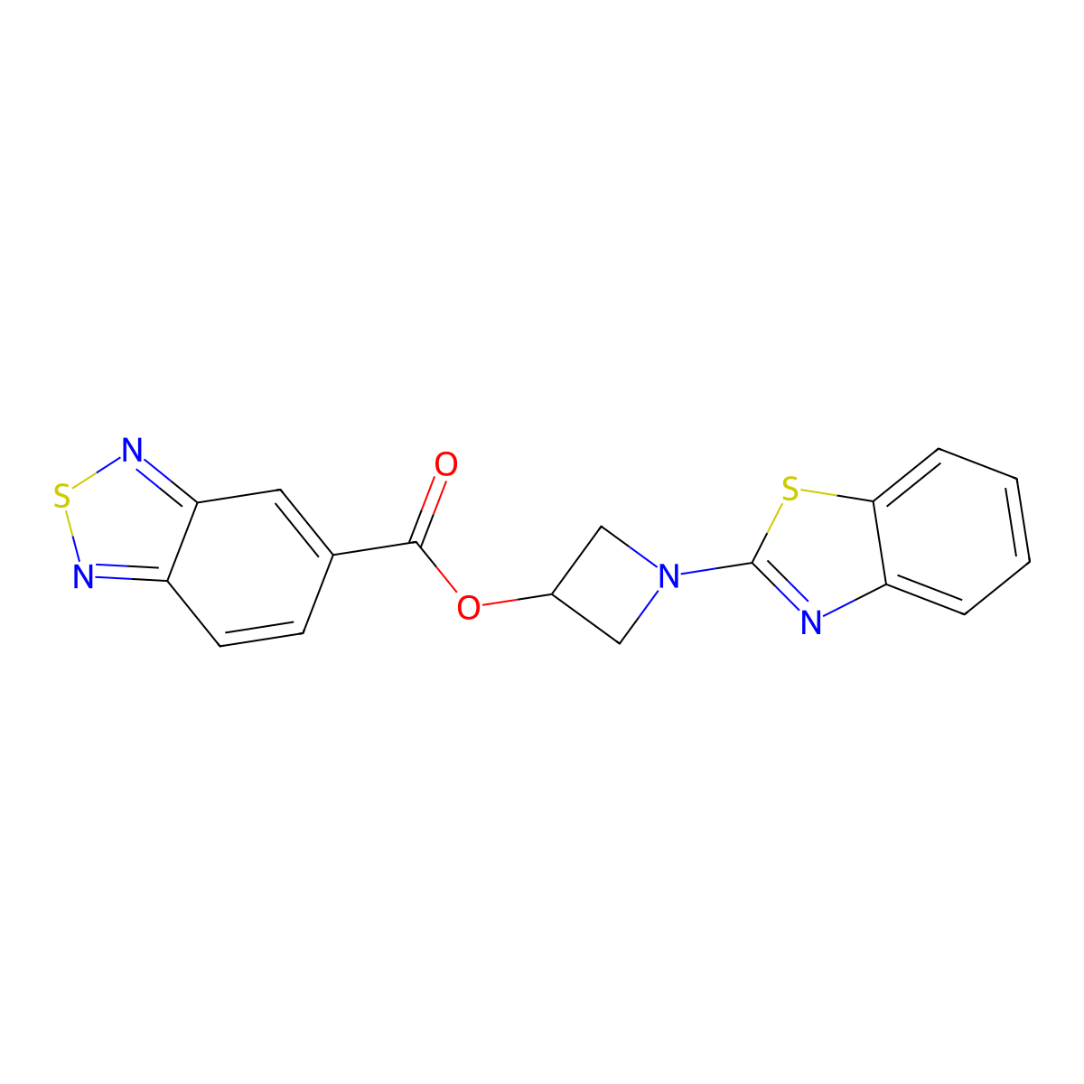 1-(Benzo[d]thiazol-2-yl)azetidin-3-yl benzo[c][1,2,5]thiadiazole-5-carboxylate molecular structure, CAS 1396869-52-5
