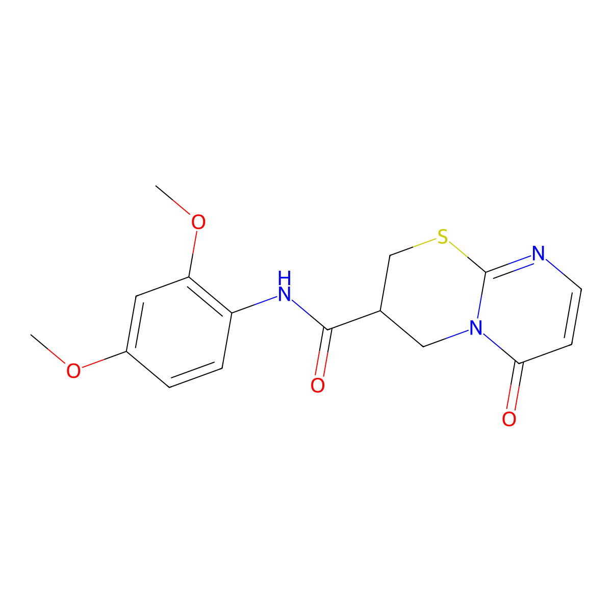 N-(2,4-dimethoxyphenyl)-6-oxo-2,3,4,6-tetrahydropyrimido[2,1-b][1,3]thiazine-3-carboxamide molecular structure, CAS 1396869-61-6