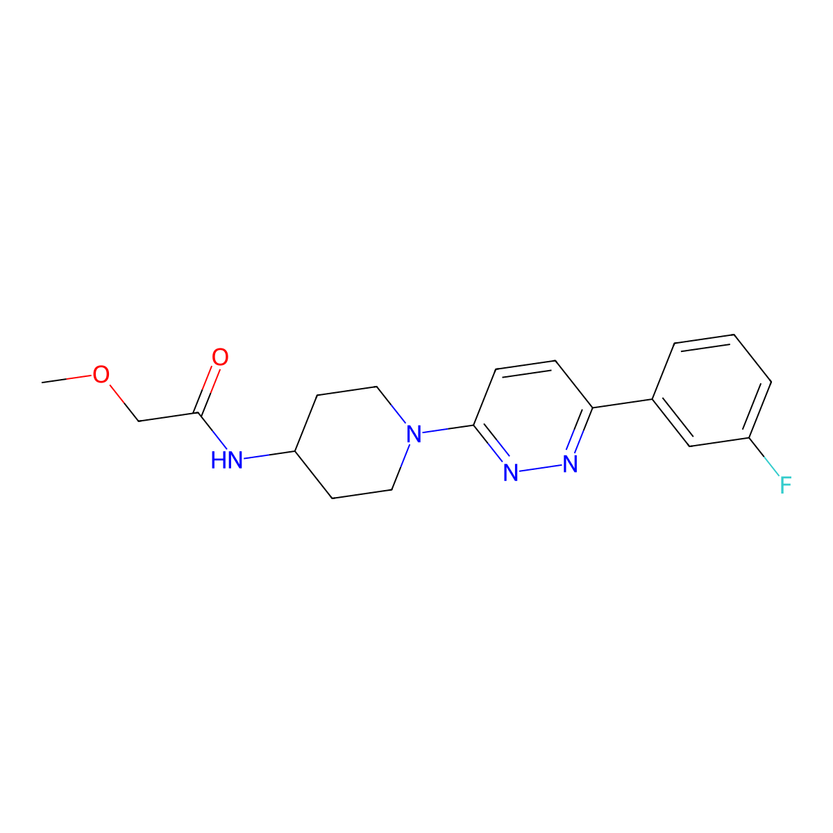 N-{1-[6-(3-fluorophenyl)pyridazin-3-yl]piperidin-4-yl}-2-methoxyacetamide molecular structure, CAS 1396869-84-3