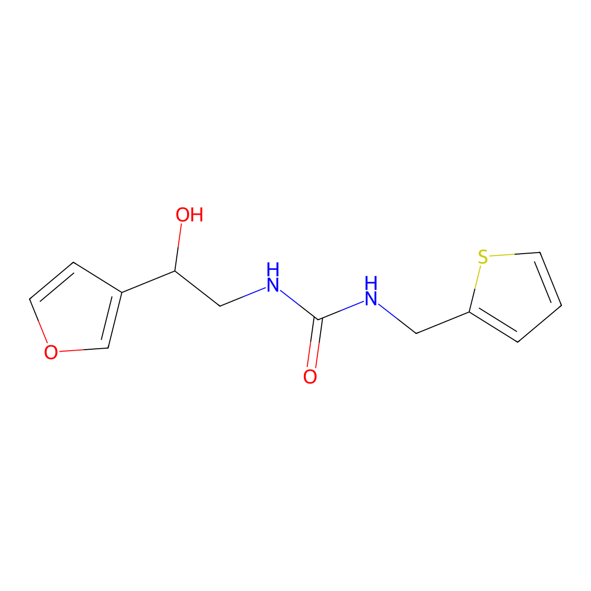 1-(2-(Furan-3-yl)-2-hydroxyethyl)-3-(thiophen-2-ylmethyl)urea molecular structure, CAS 1396869-93-4