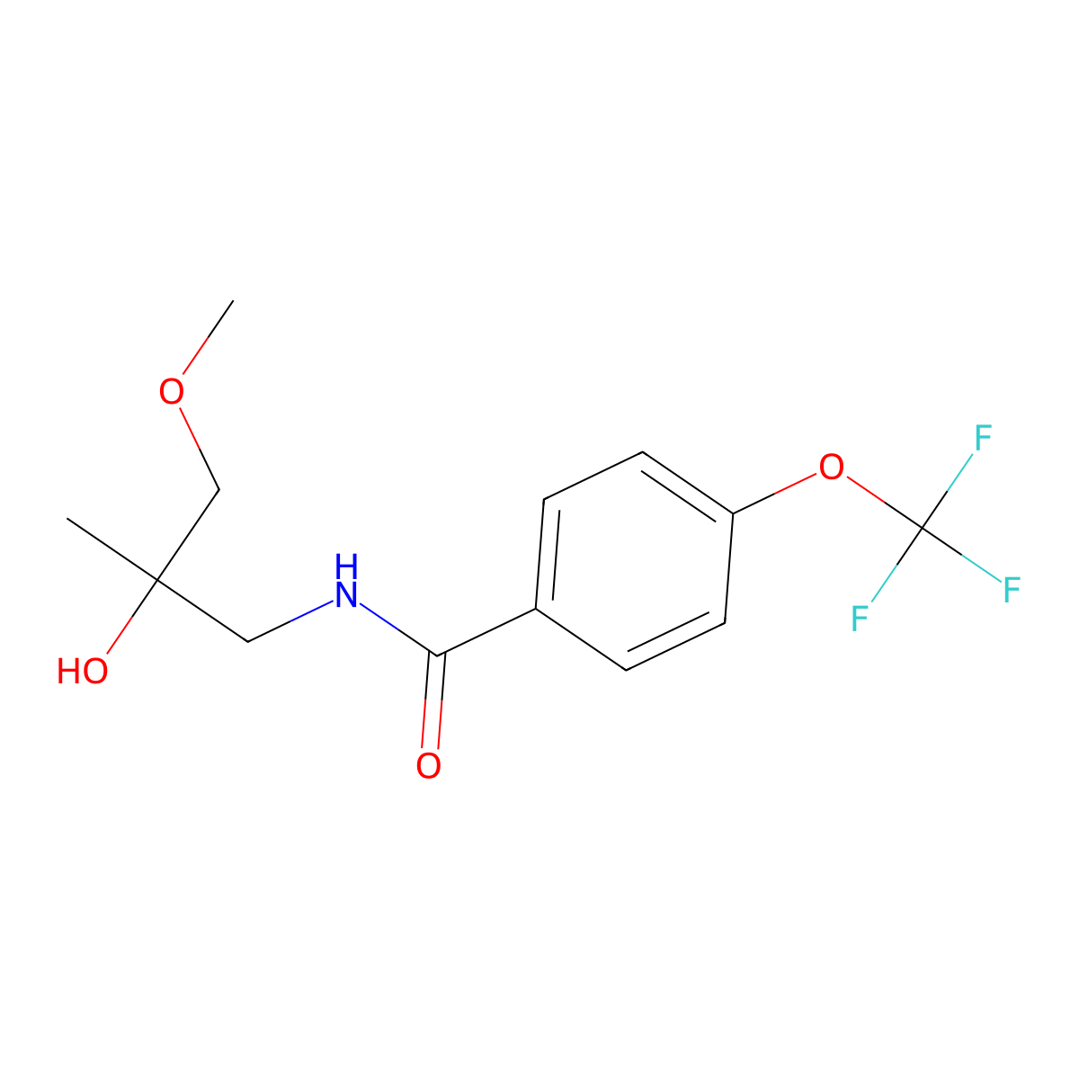 N-(2-hydroxy-3-methoxy-2-methylpropyl)-4-(trifluoromethoxy)benzamide molecular structure, CAS 1396869-98-9