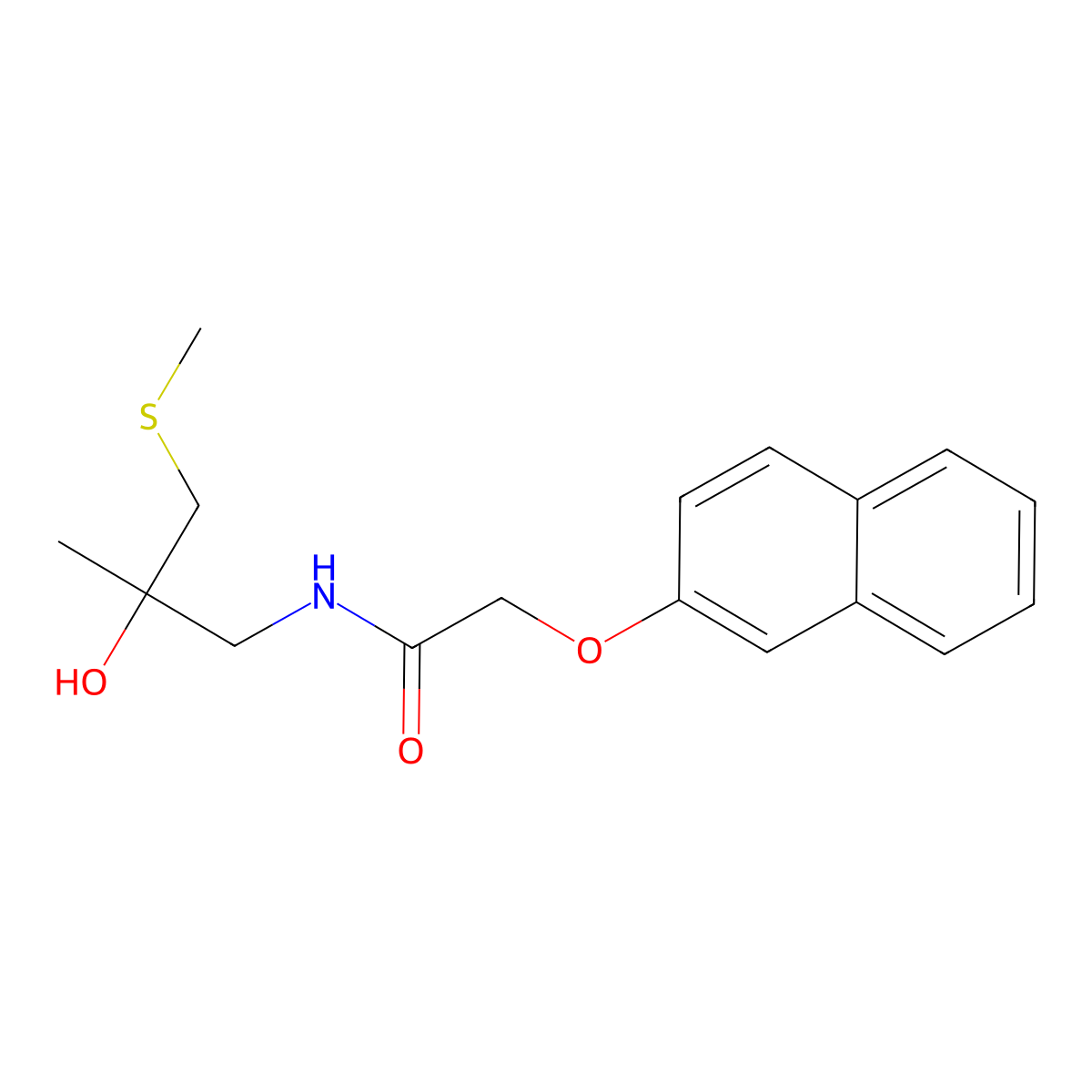N-(2-hydroxy-2-methyl-3-(methylthio)propyl)-2-(naphthalen-2-yloxy)acetamide molecular structure, CAS 1396870-31-7