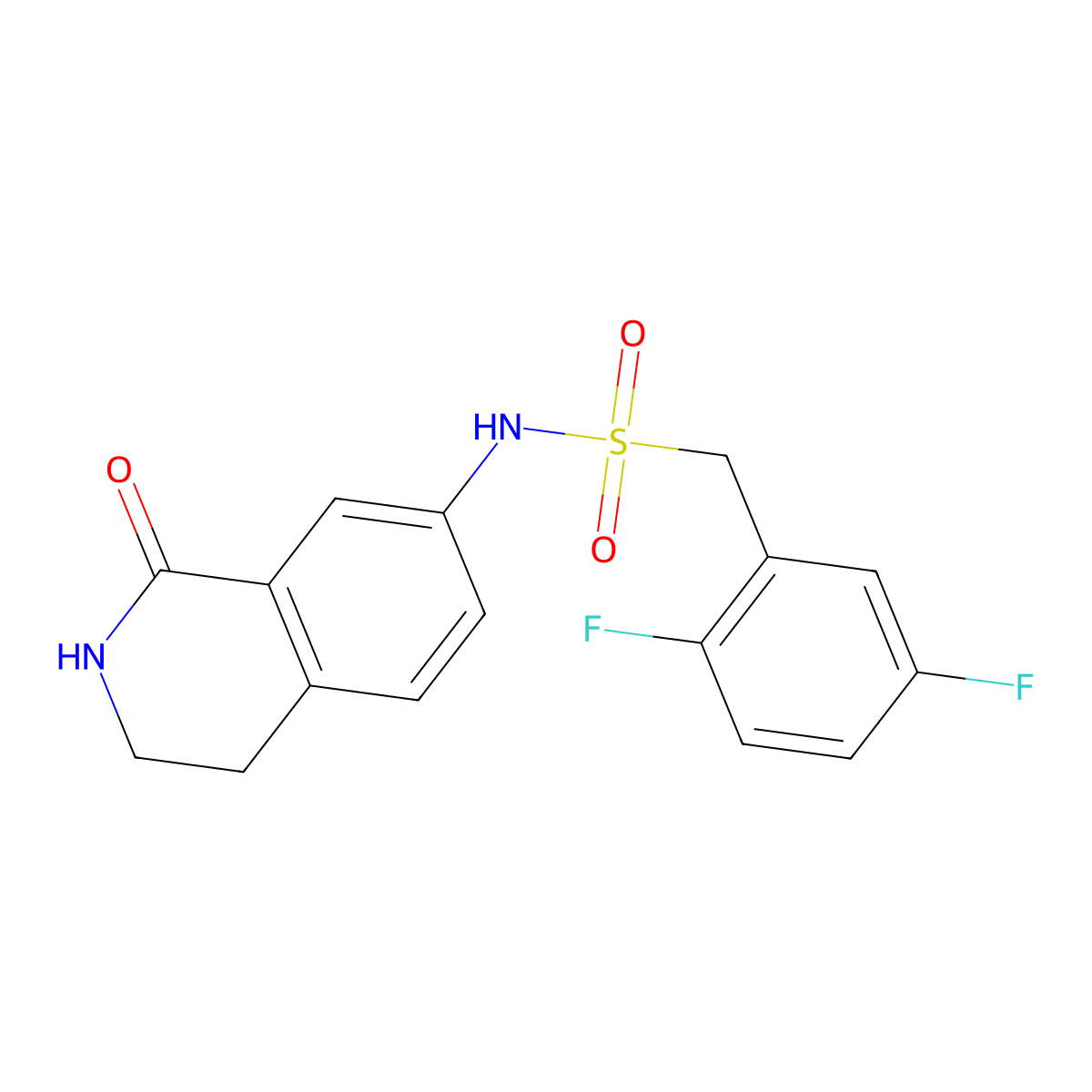 1-(2,5-difluorophenyl)-N-(1-oxo-1,2,3,4-tetrahydroisoquinolin-7-yl)methanesulfonamide molecular structure, CAS 1396870-32-8