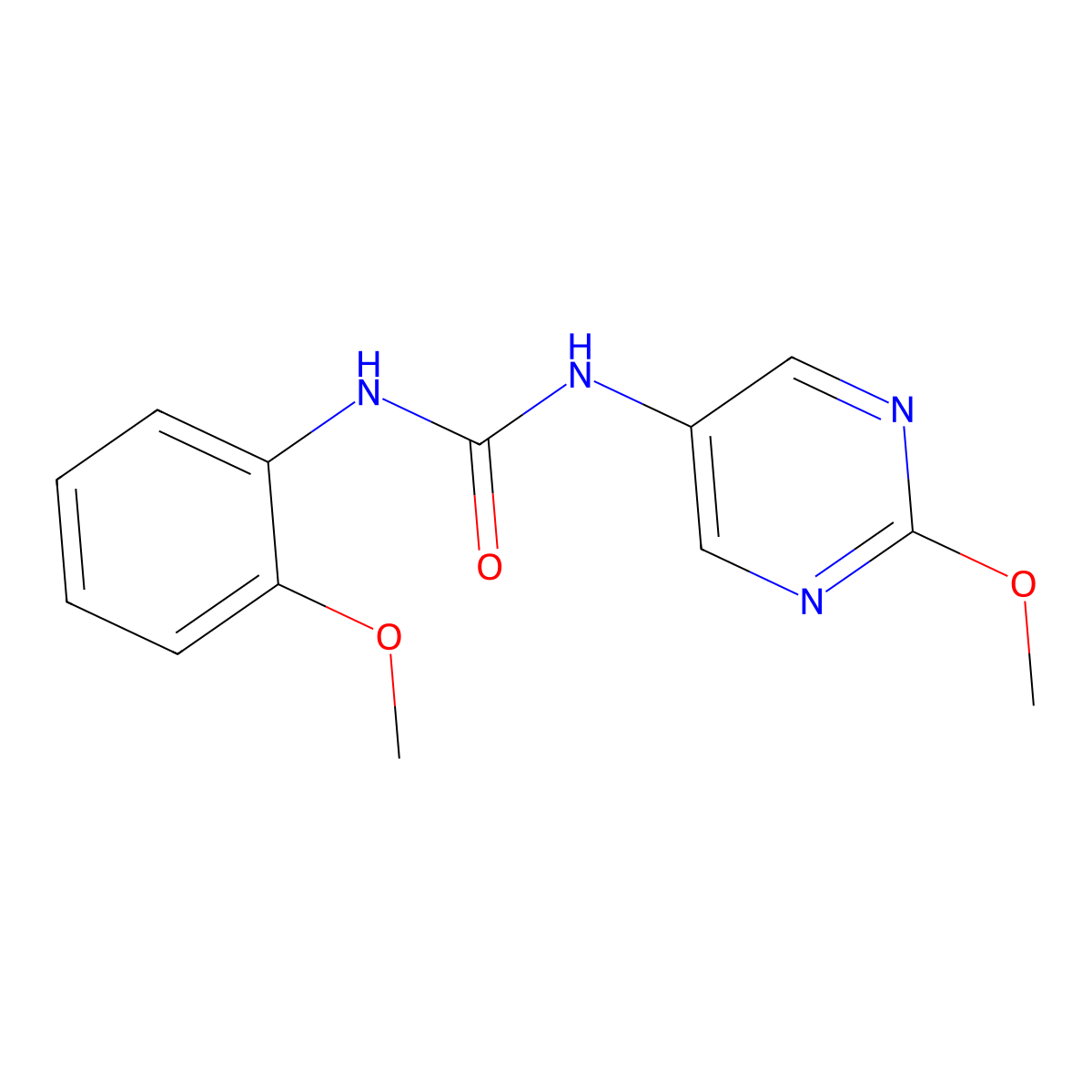 1-(2-Methoxyphenyl)-3-(2-methoxypyrimidin-5-yl)urea molecular structure, CAS 1396870-40-8