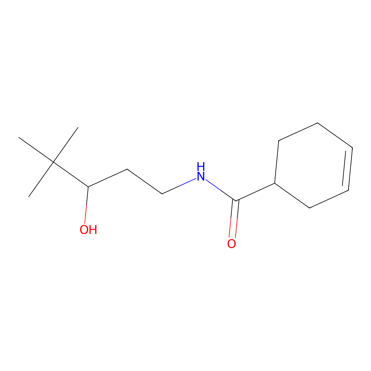 N-(3-hydroxy-4,4-dimethylpentyl)cyclohex-3-enecarboxamide molecular structure, CAS 1396870-41-9
