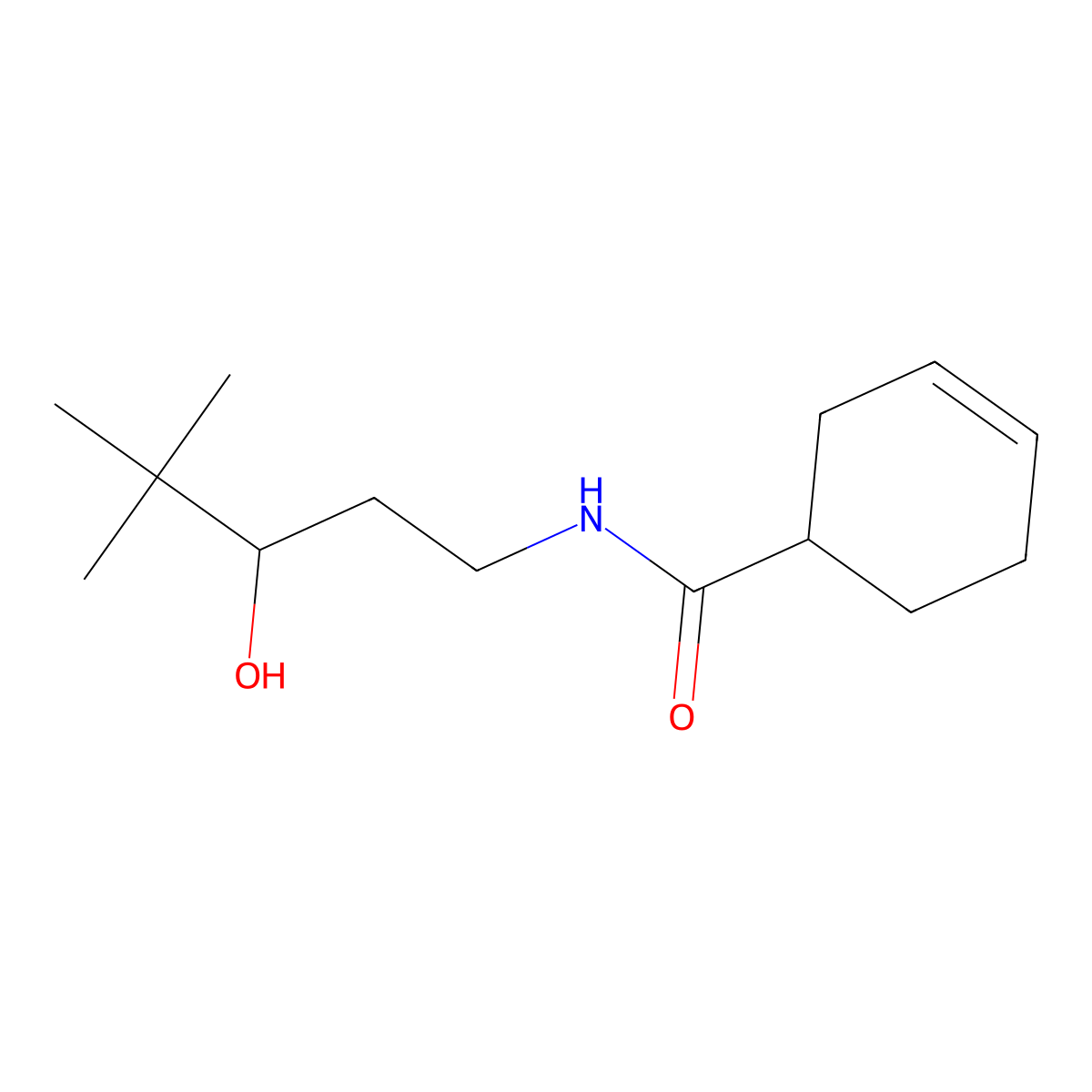 N-(3-hydroxy-4,4-dimethylpentyl)cyclohex-3-enecarboxamide molecular structure, CAS 1396870-41-9
