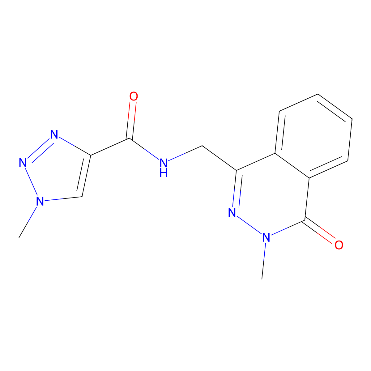 1-methyl-N-[(3-methyl-4-oxo-3,4-dihydrophthalazin-1-yl)methyl]-1H-1,2,3-triazole-4-carboxamide molecular structure, CAS 1396870-57-7
