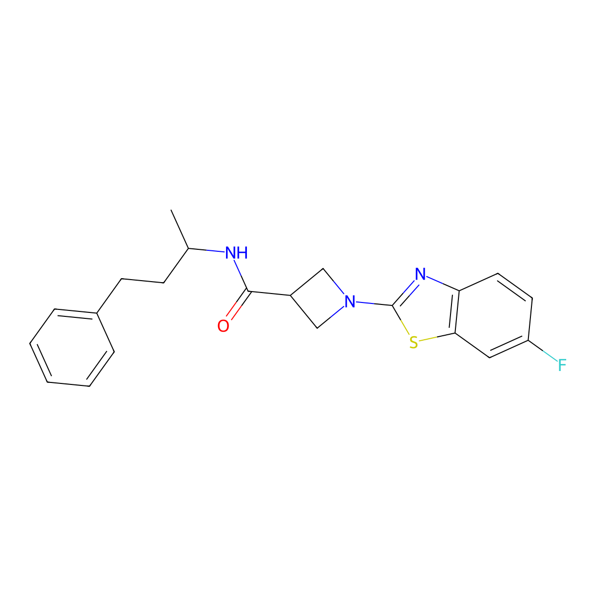 1-(6-fluorobenzo[d]thiazol-2-yl)-N-(4-phenylbutan-2-yl)azetidine-3-carboxamide molecular structure, CAS 1396871-50-3