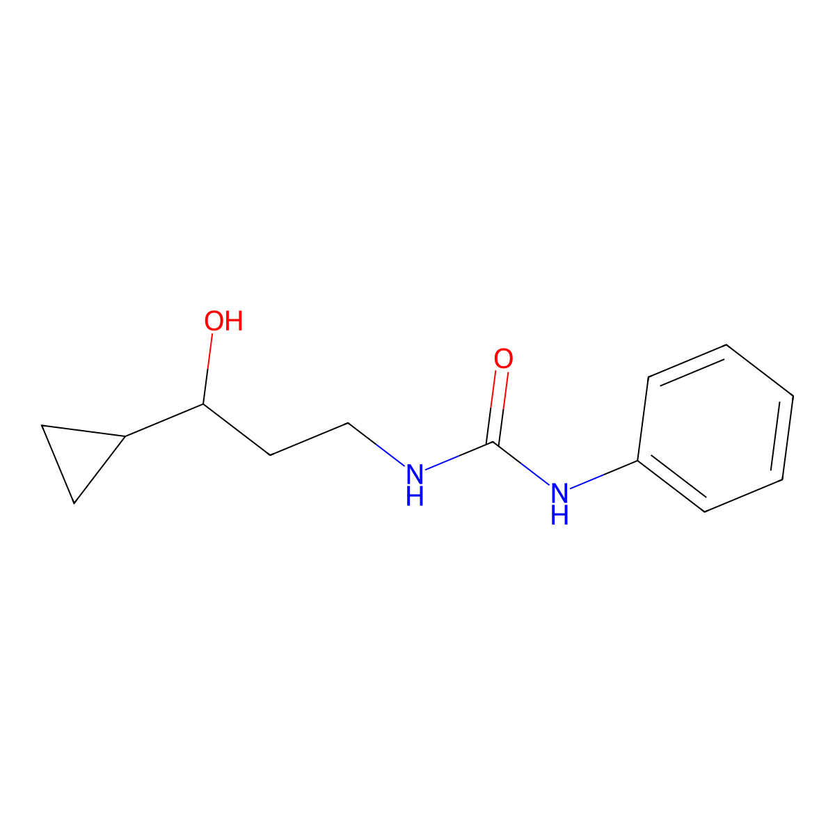 1-(3-Cyclopropyl-3-hydroxypropyl)-3-phenylurea molecular structure, CAS 1396871-76-3
