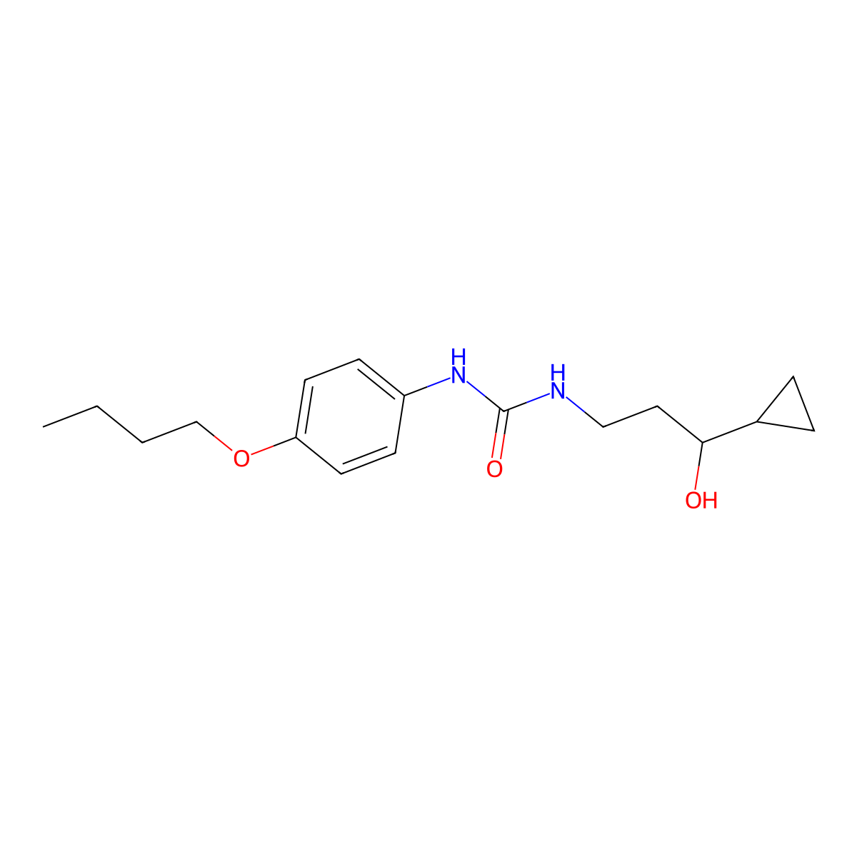 1-(4-Butoxyphenyl)-3-(3-cyclopropyl-3-hydroxypropyl)urea molecular structure, CAS 1396871-83-2