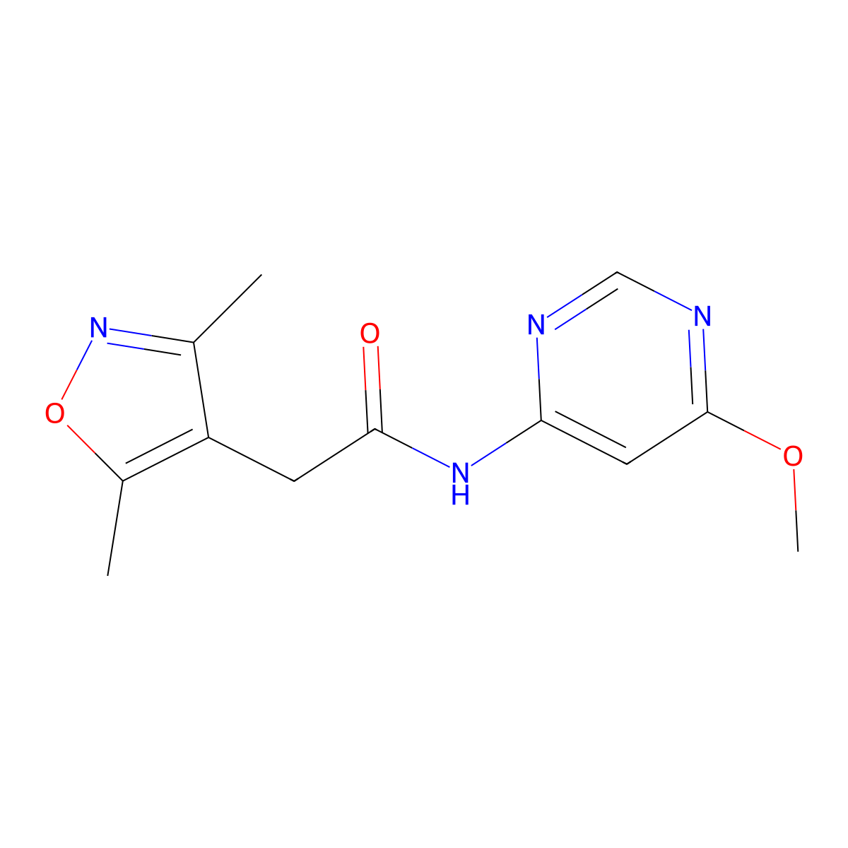 2-(3,5-dimethyl-1,2-oxazol-4-yl)-N-(6-methoxypyrimidin-4-yl)acetamide molecular structure, CAS 1396872-21-1