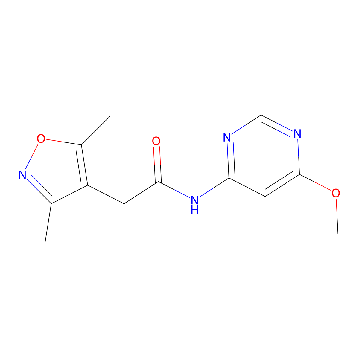 2-(3,5-dimethyl-1,2-oxazol-4-yl)-N-(6-methoxypyrimidin-4-yl)acetamide molecular structure, CAS 1396872-21-1