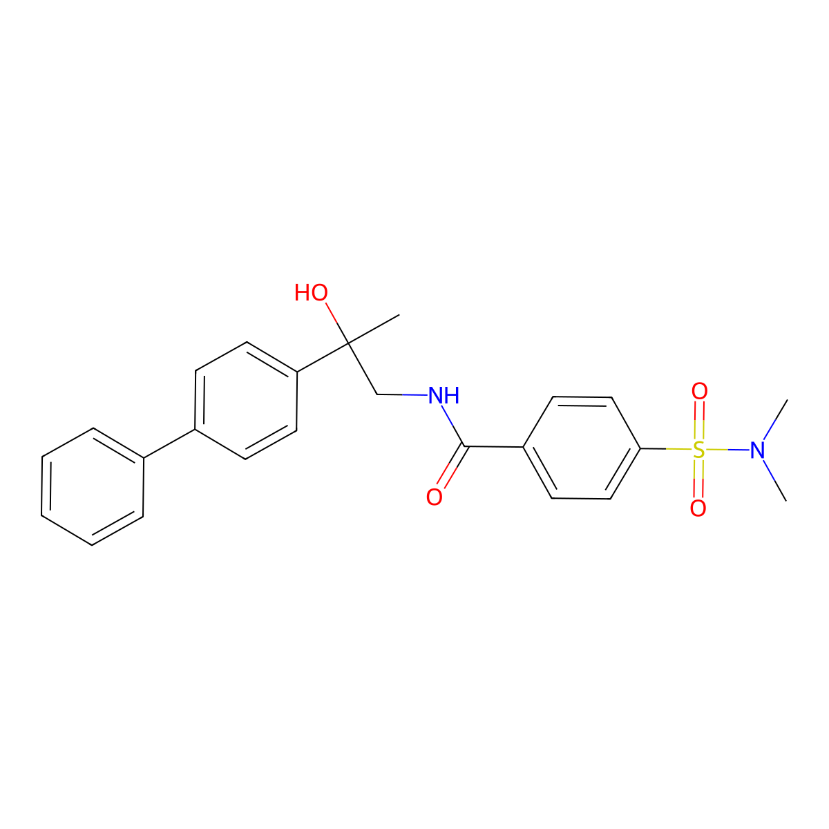 N-(2-([1,1'-biphenyl]-4-yl)-2-hydroxypropyl)-4-(N,N-dimethylsulfamoyl)benzamide molecular structure, CAS 1396872-77-7