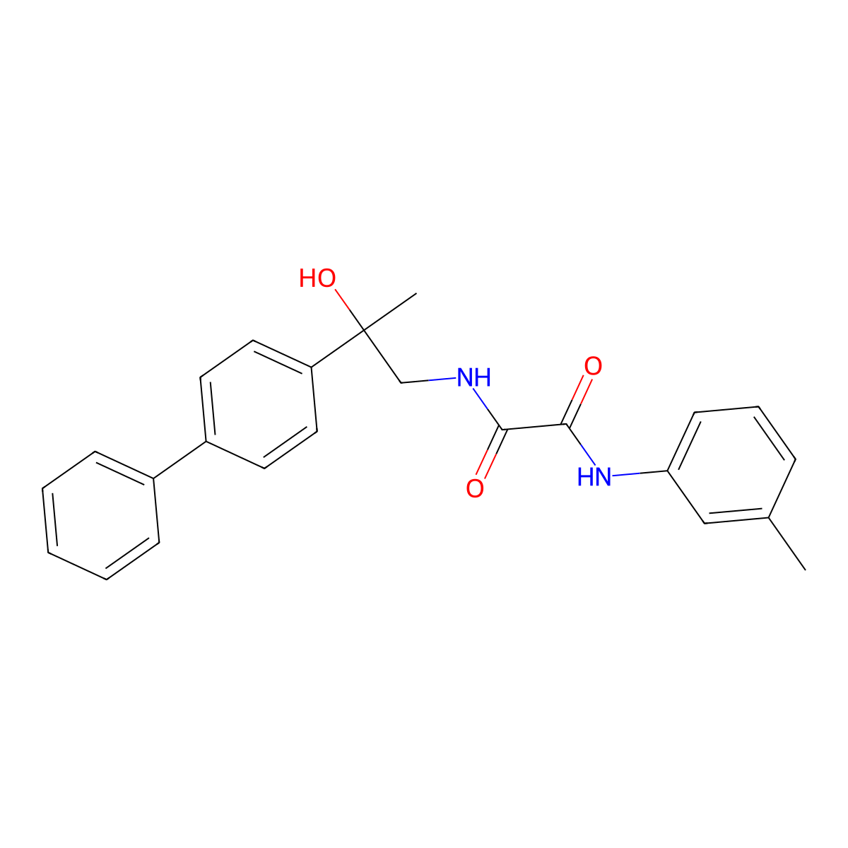 N1-(2-([1,1'-biphenyl]-4-yl)-2-hydroxypropyl)-N2-(m-tolyl)oxalamide molecular structure, CAS 1396872-84-6