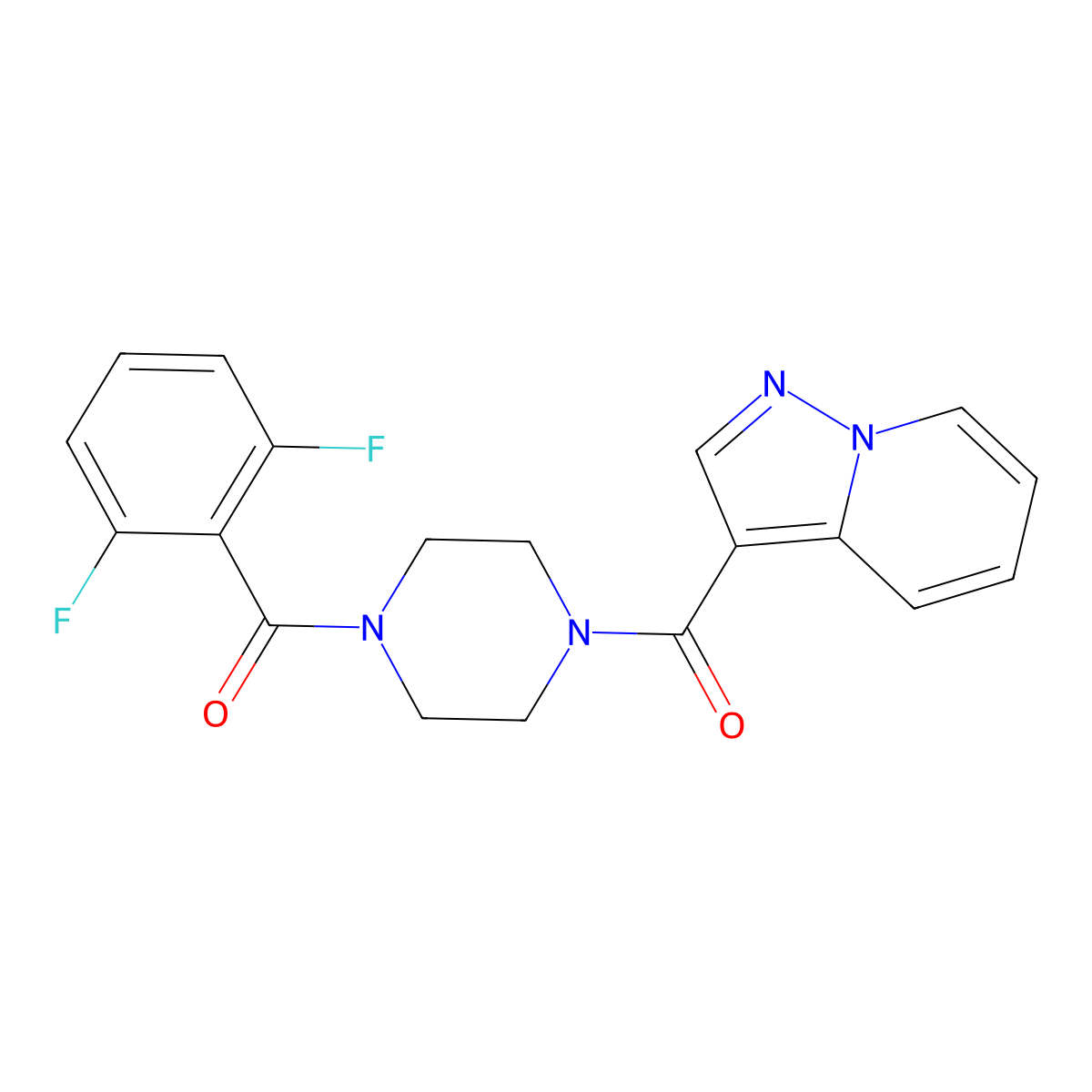 (4-(2,6-Difluorobenzoyl)piperazin-1-yl)(pyrazolo[1,5-a]pyridin-3-yl)methanone molecular structure, CAS 1396872-91-5