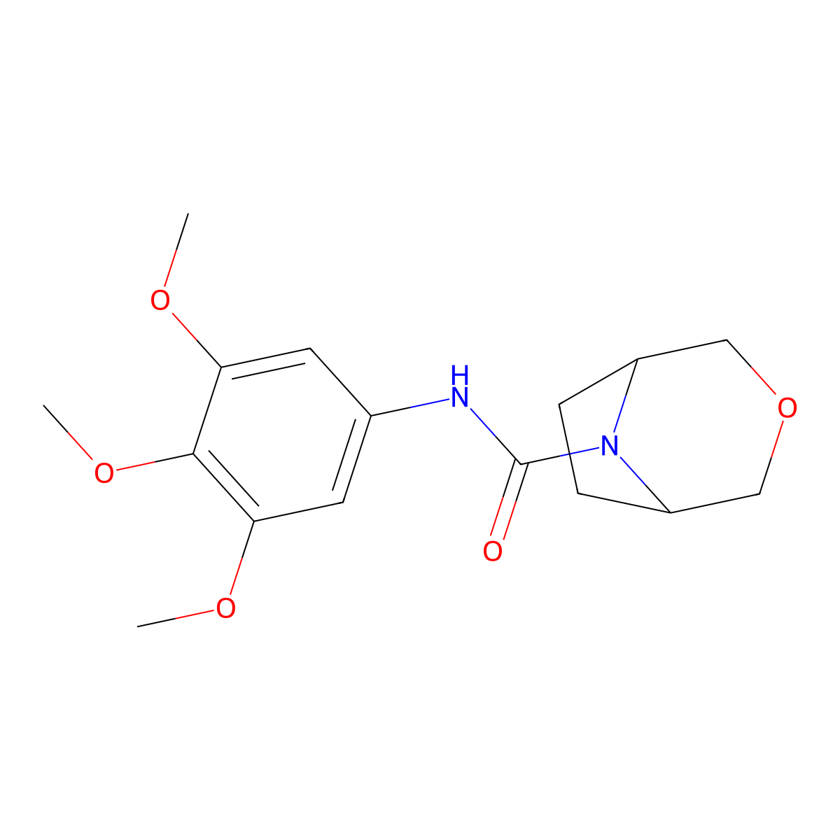 N-(3,4,5-Trimethoxyphenyl)-3-oxa-8-azabicyclo[3.2.1]octane-8-carboxamide molecular structure, CAS 1396872-92-6