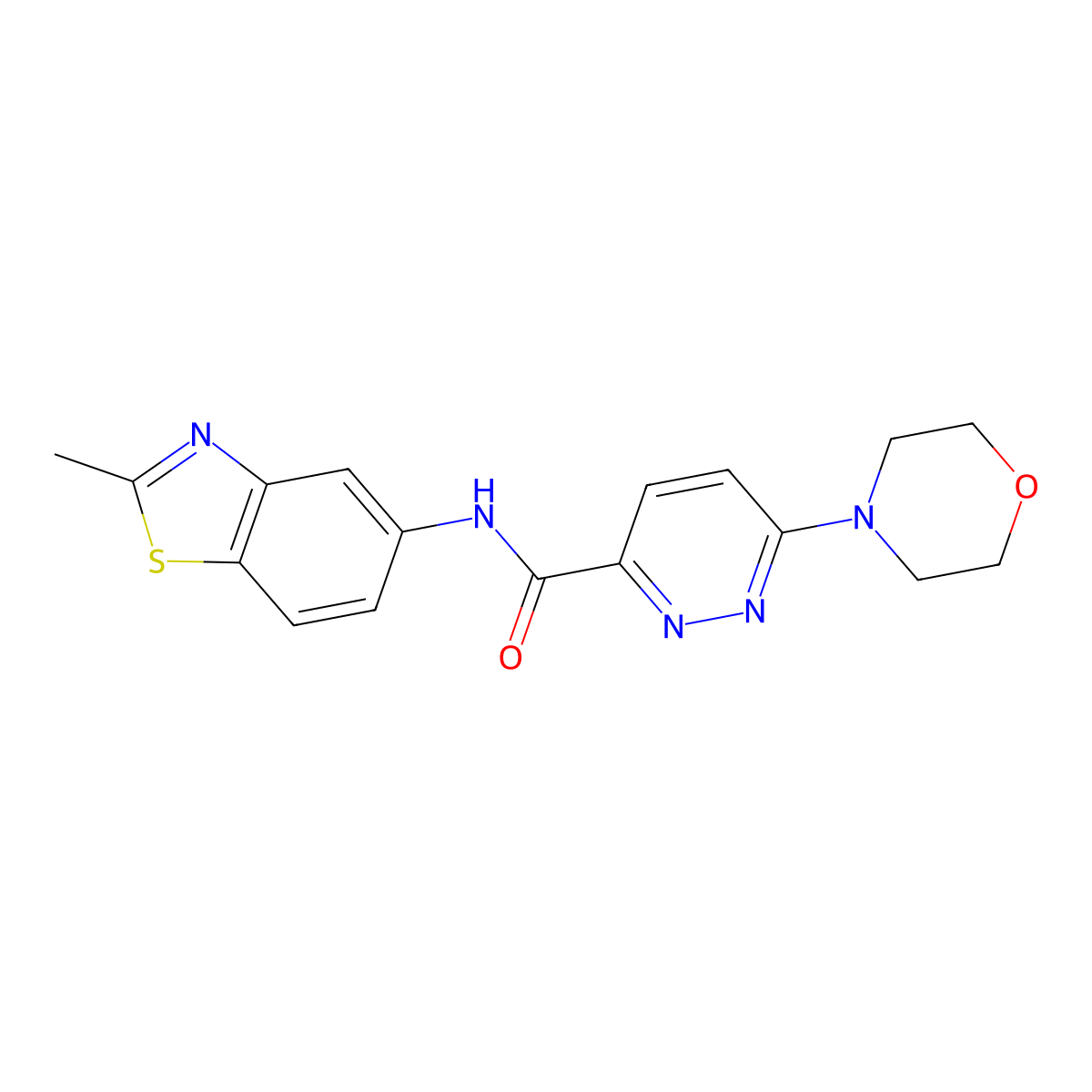 N-(2-methylbenzo[d]thiazol-5-yl)-6-morpholinopyridazine-3-carboxamide molecular structure, CAS 1396873-07-6