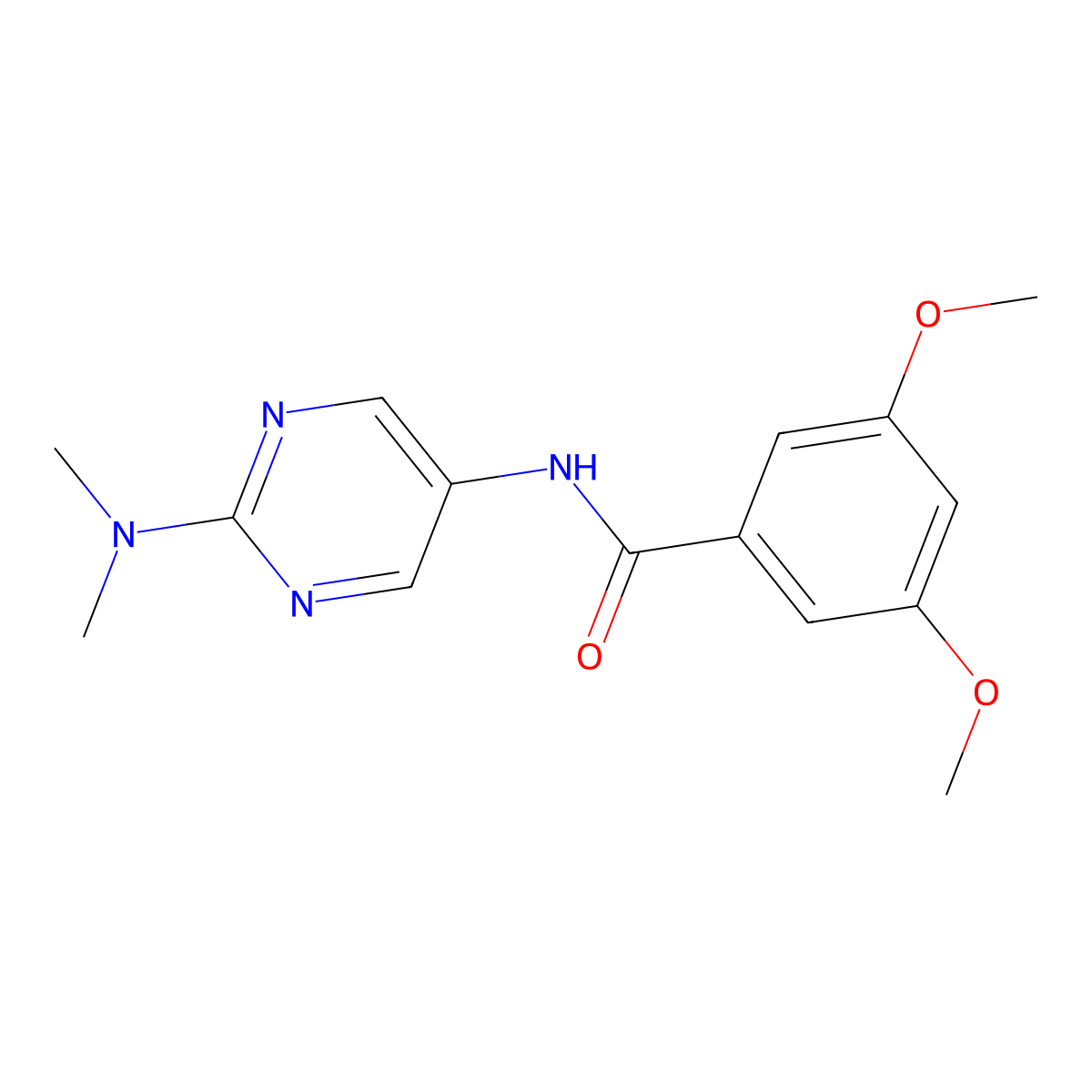 N-[2-(dimethylamino)pyrimidin-5-yl]-3,5-dimethoxybenzamide molecular structure, CAS 1396873-15-6
