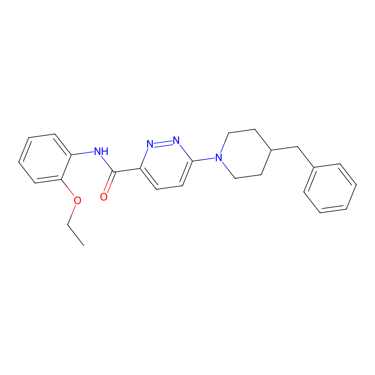 6-(4-benzylpiperidin-1-yl)-N-(2-ethoxyphenyl)pyridazine-3-carboxamide molecular structure, CAS 1396873-23-6