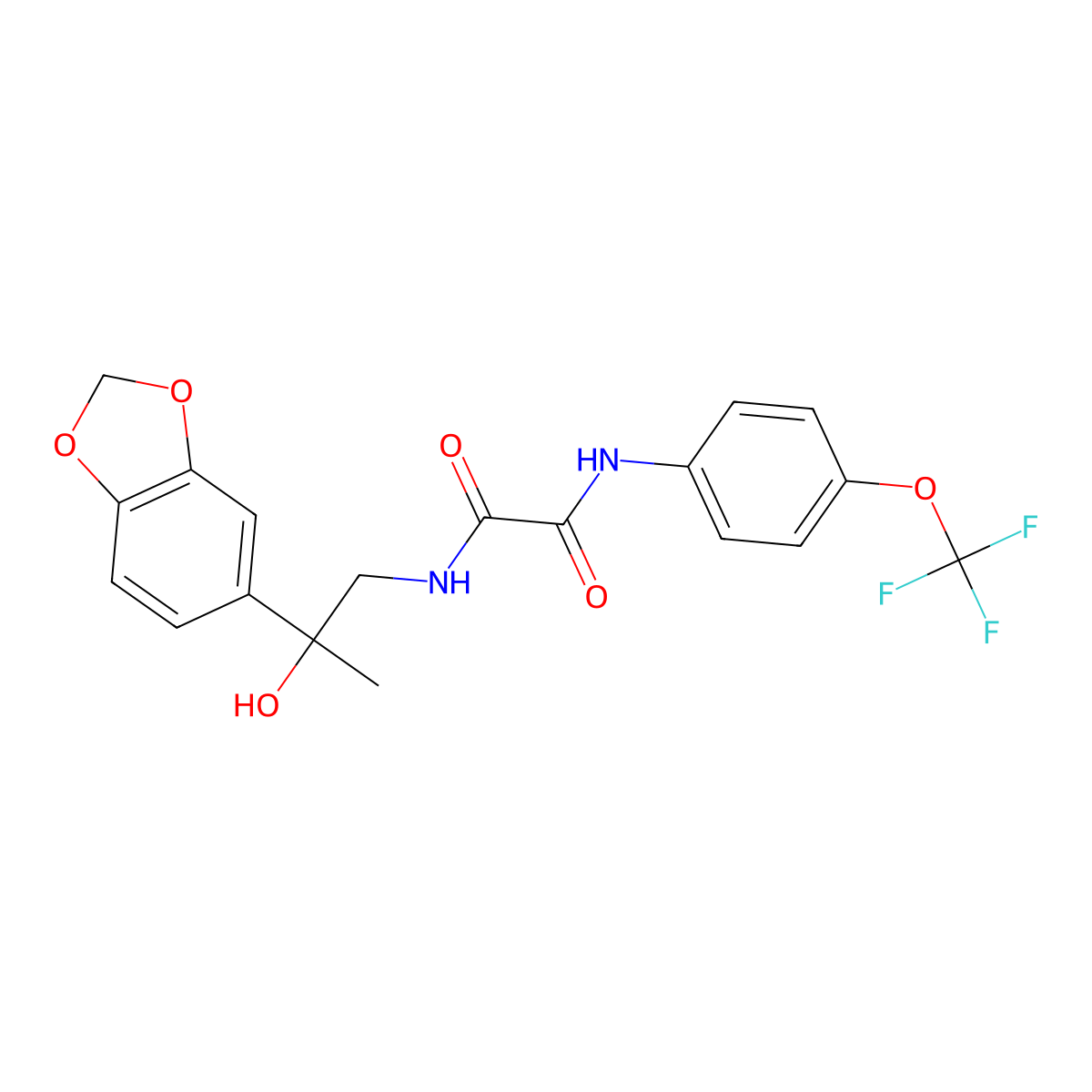 N1-(2-(benzo[d][1,3]dioxol-5-yl)-2-hydroxypropyl)-N2-(4-(trifluoromethoxy)phenyl)oxalamide molecular structure, CAS 1396873-29-2