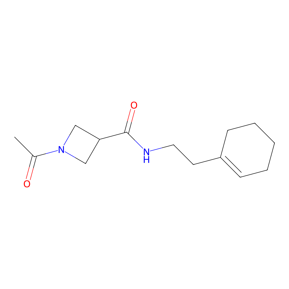 1-acetyl-N-(2-(cyclohex-1-en-1-yl)ethyl)azetidine-3-carboxamide molecular structure, CAS 1396873-30-5