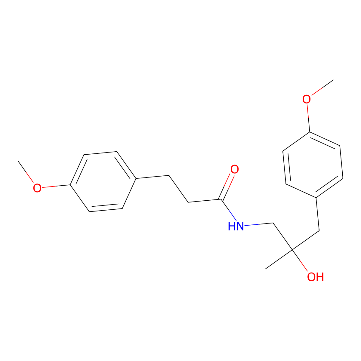 N-(2-hydroxy-3-(4-methoxyphenyl)-2-methylpropyl)-3-(4-methoxyphenyl)propanamide molecular structure, CAS 1396873-60-1