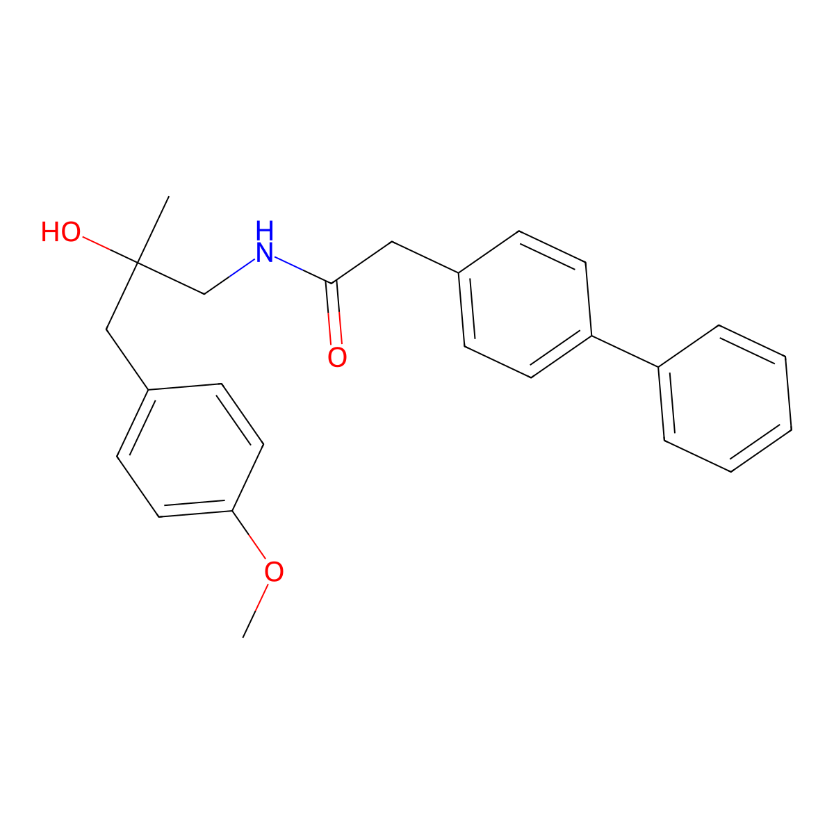 2-{[1,1'-biphenyl]-4-yl}-N-[2-hydroxy-3-(4-methoxyphenyl)-2-methylpropyl]acetamide molecular structure, CAS 1396873-67-8