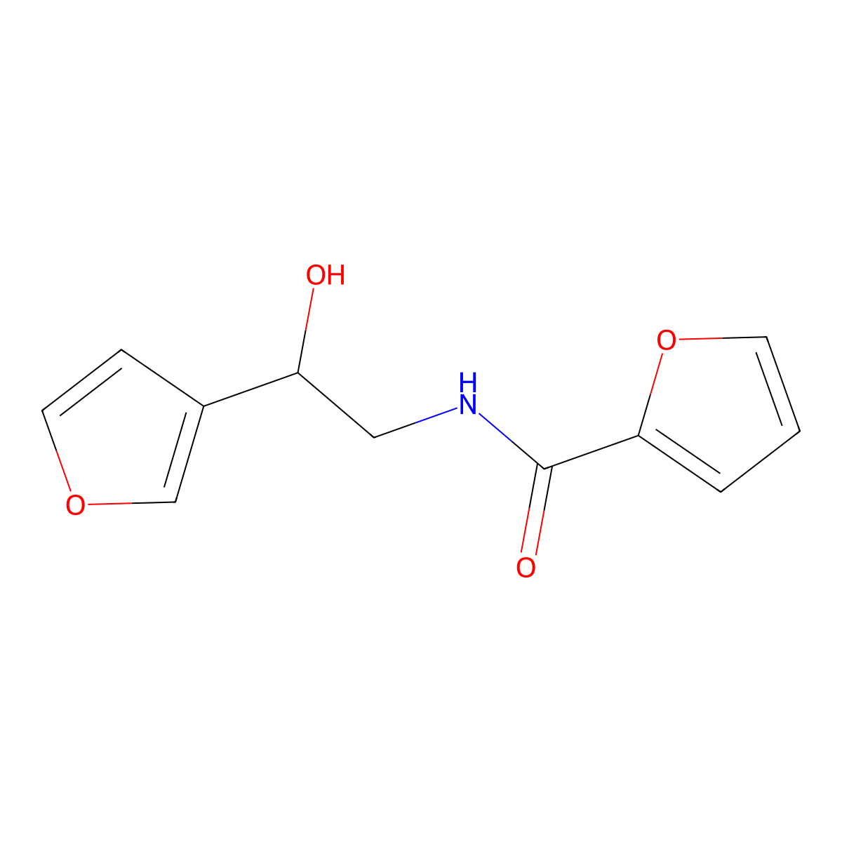 N-[2-(furan-3-yl)-2-hydroxyethyl]furan-2-carboxamide molecular structure, CAS 1396873-68-9