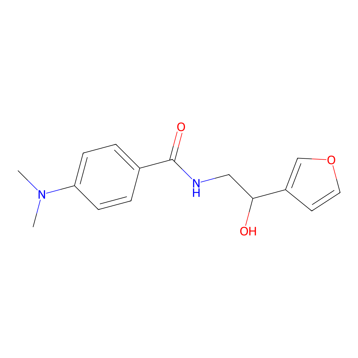 4-(dimethylamino)-N-[2-(furan-3-yl)-2-hydroxyethyl]benzamide molecular structure, CAS 1396873-80-5