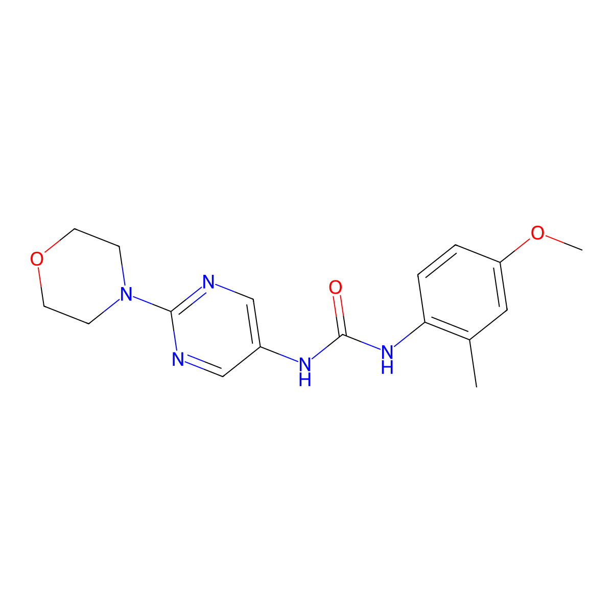 1-(4-Methoxy-2-methylphenyl)-3-(2-morpholinopyrimidin-5-yl)urea molecular structure, CAS 1396873-82-7