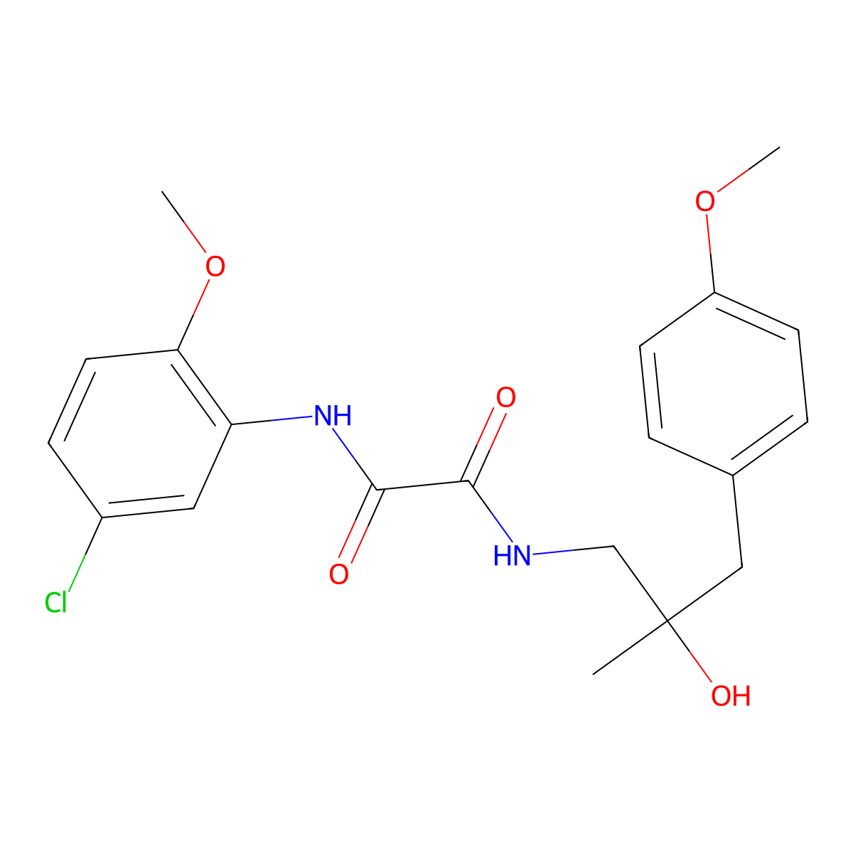 N1-(5-chloro-2-methoxyphenyl)-N2-(2-hydroxy-3-(4-methoxyphenyl)-2-methylpropyl)oxalamide molecular structure, CAS 1396873-83-8
