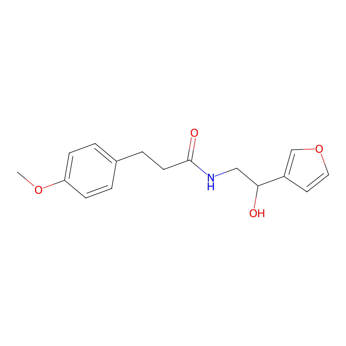 N-[2-(furan-3-yl)-2-hydroxyethyl]-3-(4-methoxyphenyl)propanamide molecular structure, CAS 1396873-84-9