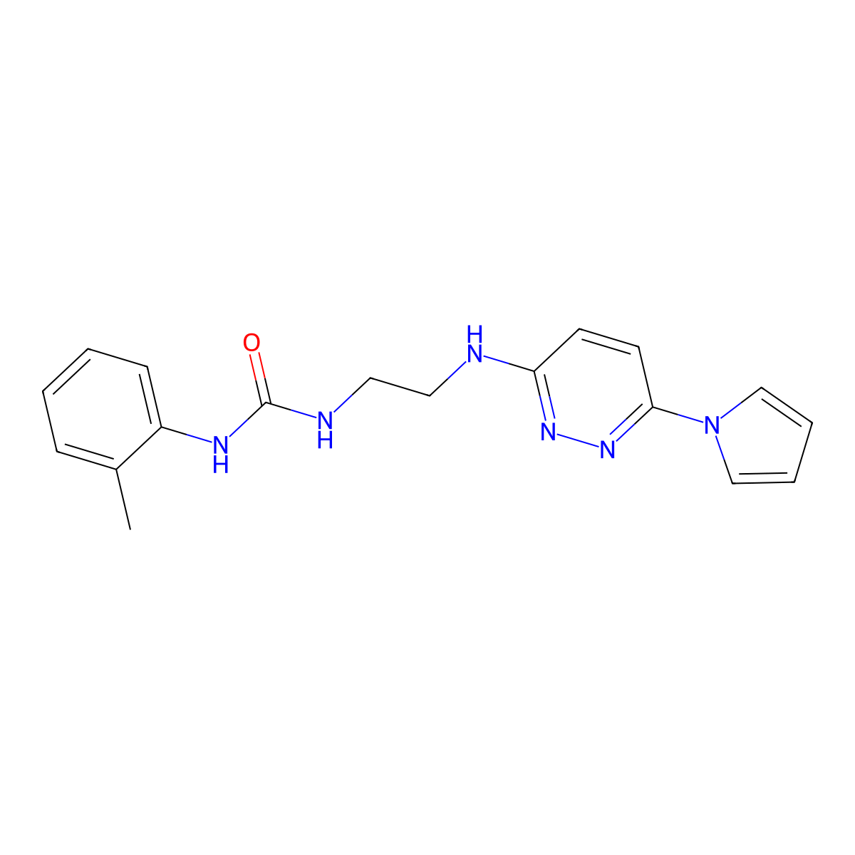 1-(2-((6-(1H-pyrrol-1-yl)pyridazin-3-yl)amino)ethyl)-3-(o-tolyl)urea molecular structure, CAS 1396874-16-0