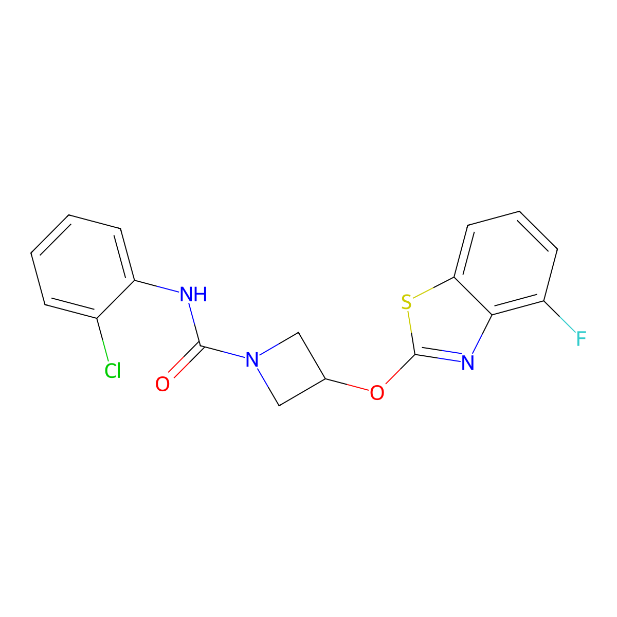N-(2-chlorophenyl)-3-((4-fluorobenzo[d]thiazol-2-yl)oxy)azetidine-1-carboxamide molecular structure, CAS 1396874-32-0
