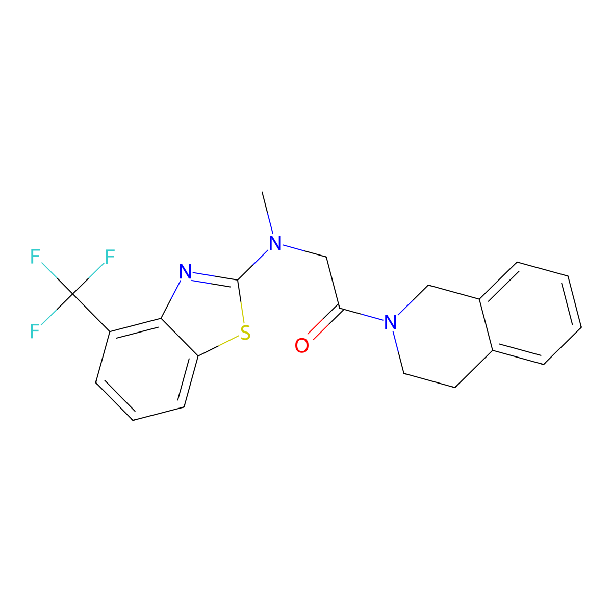 1-(3,4-dihydroisoquinolin-2(1H)-yl)-2-(methyl(4-(trifluoromethyl)benzo[d]thiazol-2-yl)amino)ethanone molecular structure, CAS 1396874-43-3